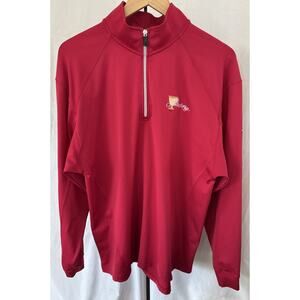 Oxford Golf 2024 President's Cup Men's Size L Red Pullover Quarter Zip Super Dry